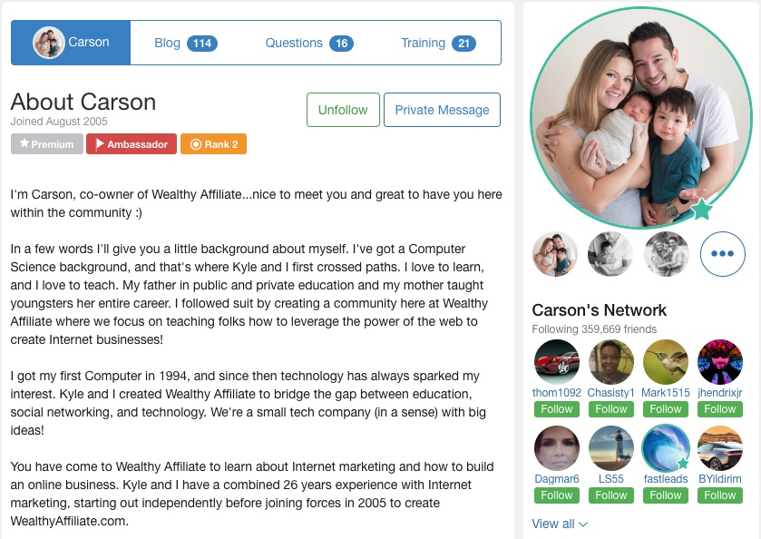 Carson Wealthy Affiliate Carson Wealthy Affiliate