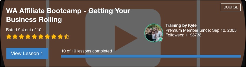 Wealthy Affiliate Affiliate Bootcamp Course Wealthy Affiliate Affiliate Bootcamp Course