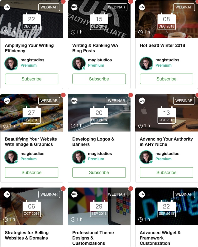 Wealthy Affiliate Live webinars Wealthy Affiliate Live webinars