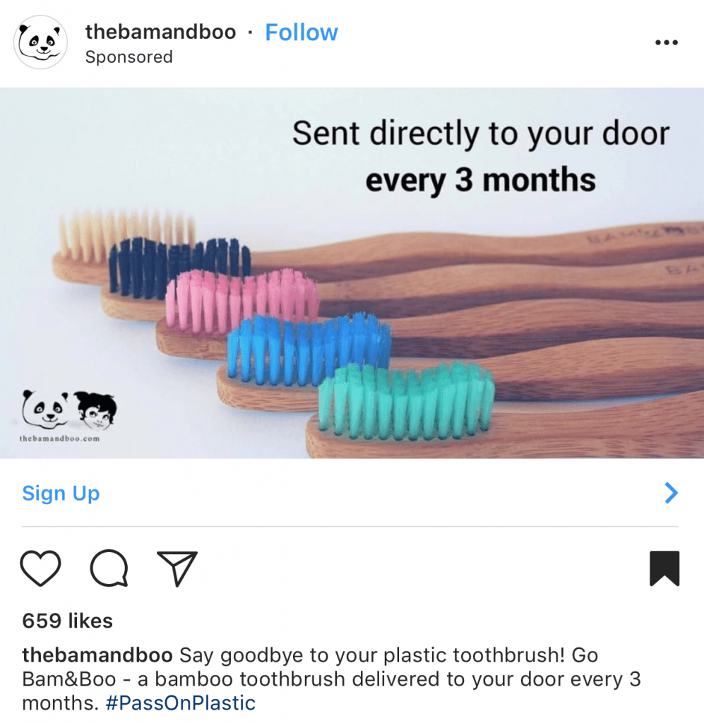 bamboo instagram image ad