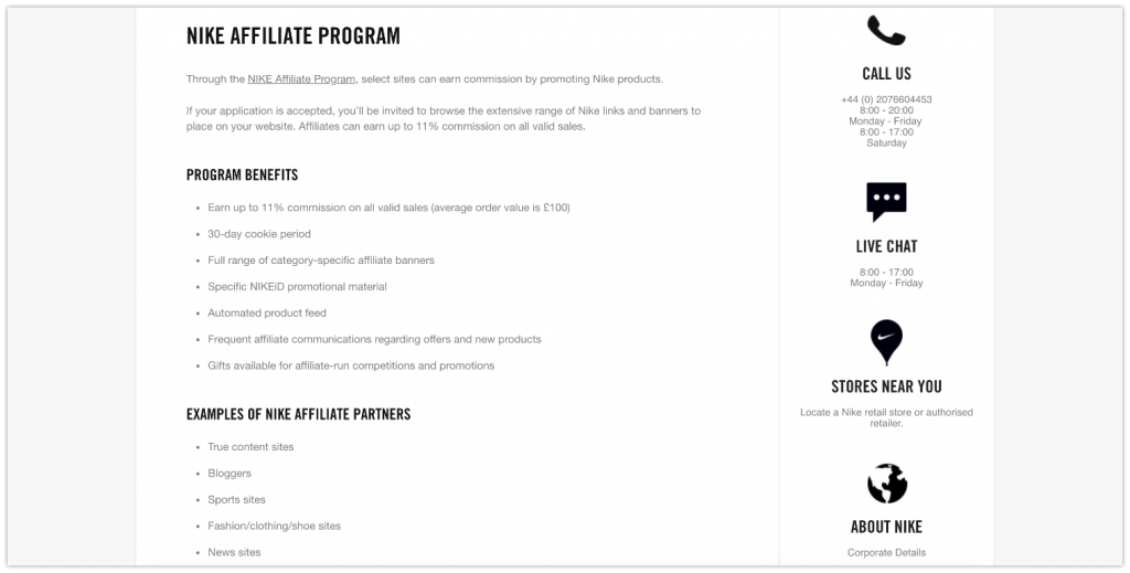 nike affiliate program apply now