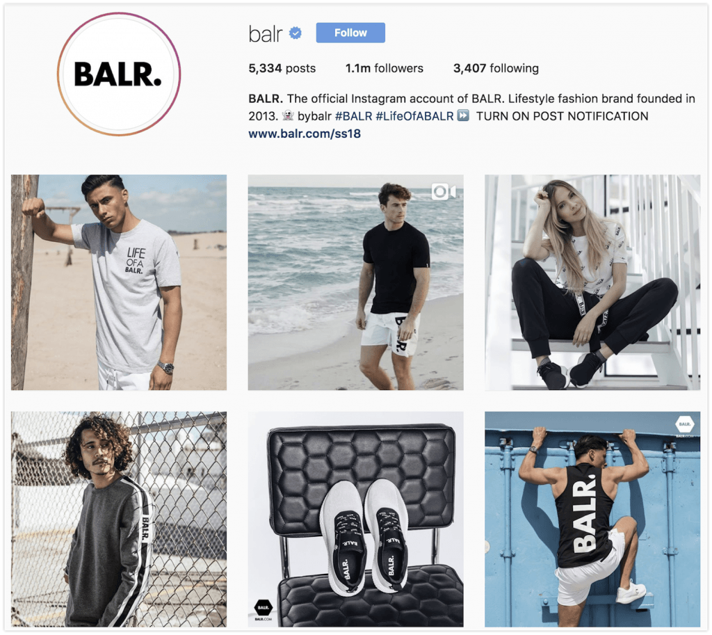 BALR. instagram pages
