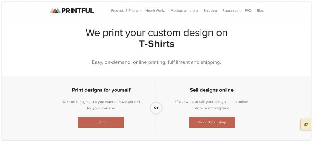 printful print on demand app