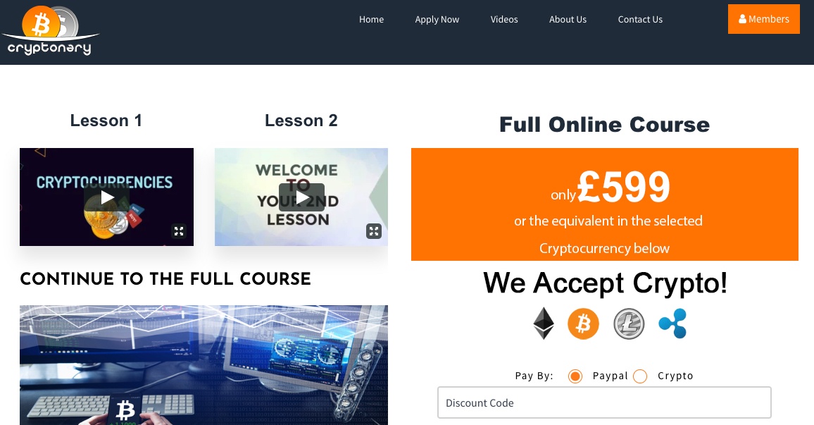 Cryptonary course homepage