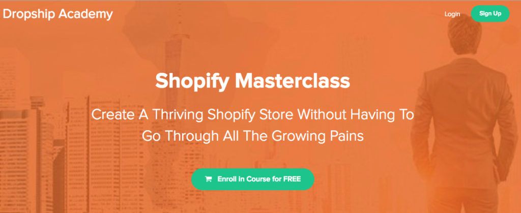 Shopify Masterclass homepage
