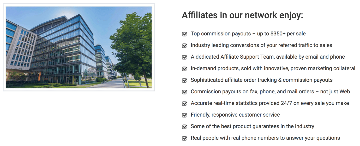 SellHealth.com affiliate benefits