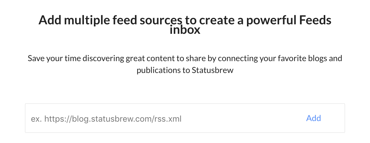 using rss feeds with statusbrew