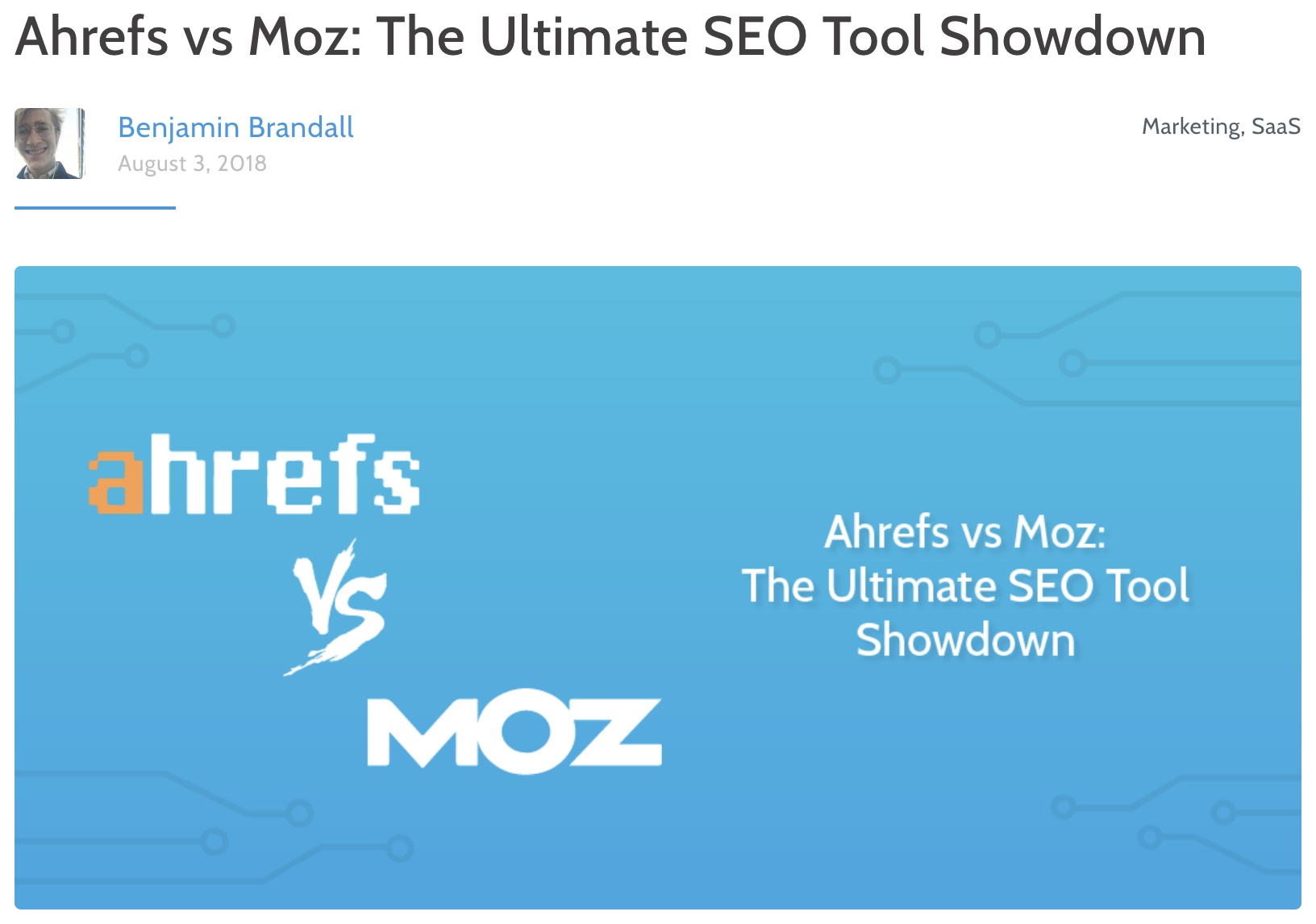 examples of comparision posts