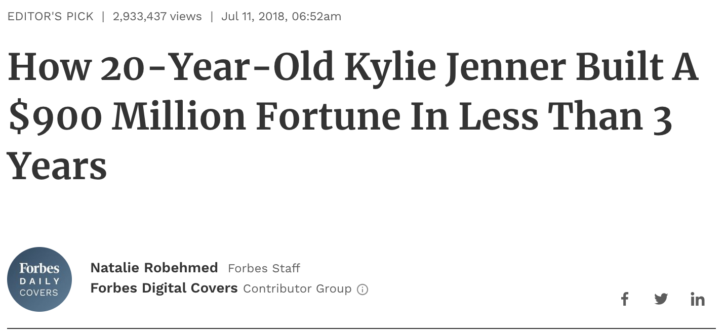 kyle jenner personal brand