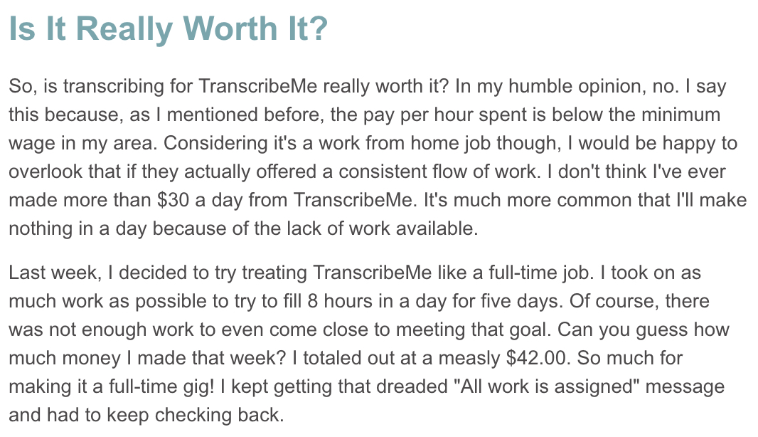 transcribeme reviews