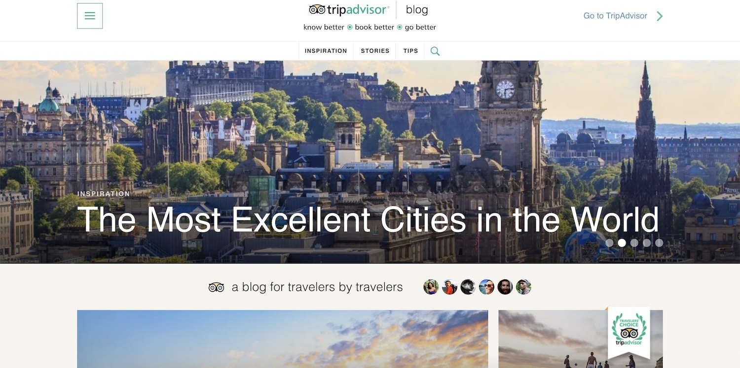 the TripAdvisor blog