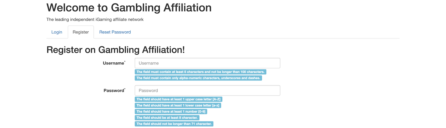 Gambling Affiliation Affiliate Program