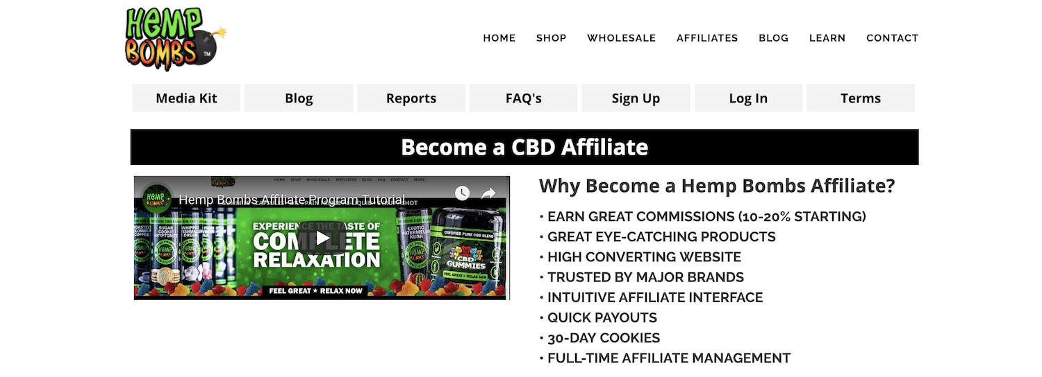 hemp bombs CBD Affiliate Program