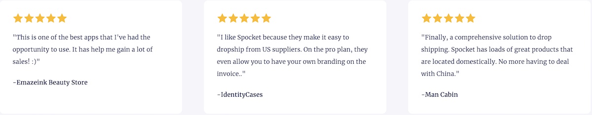 spocket customer reviews