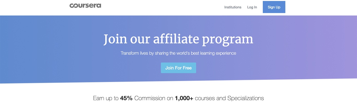 Coursera affiliate program
