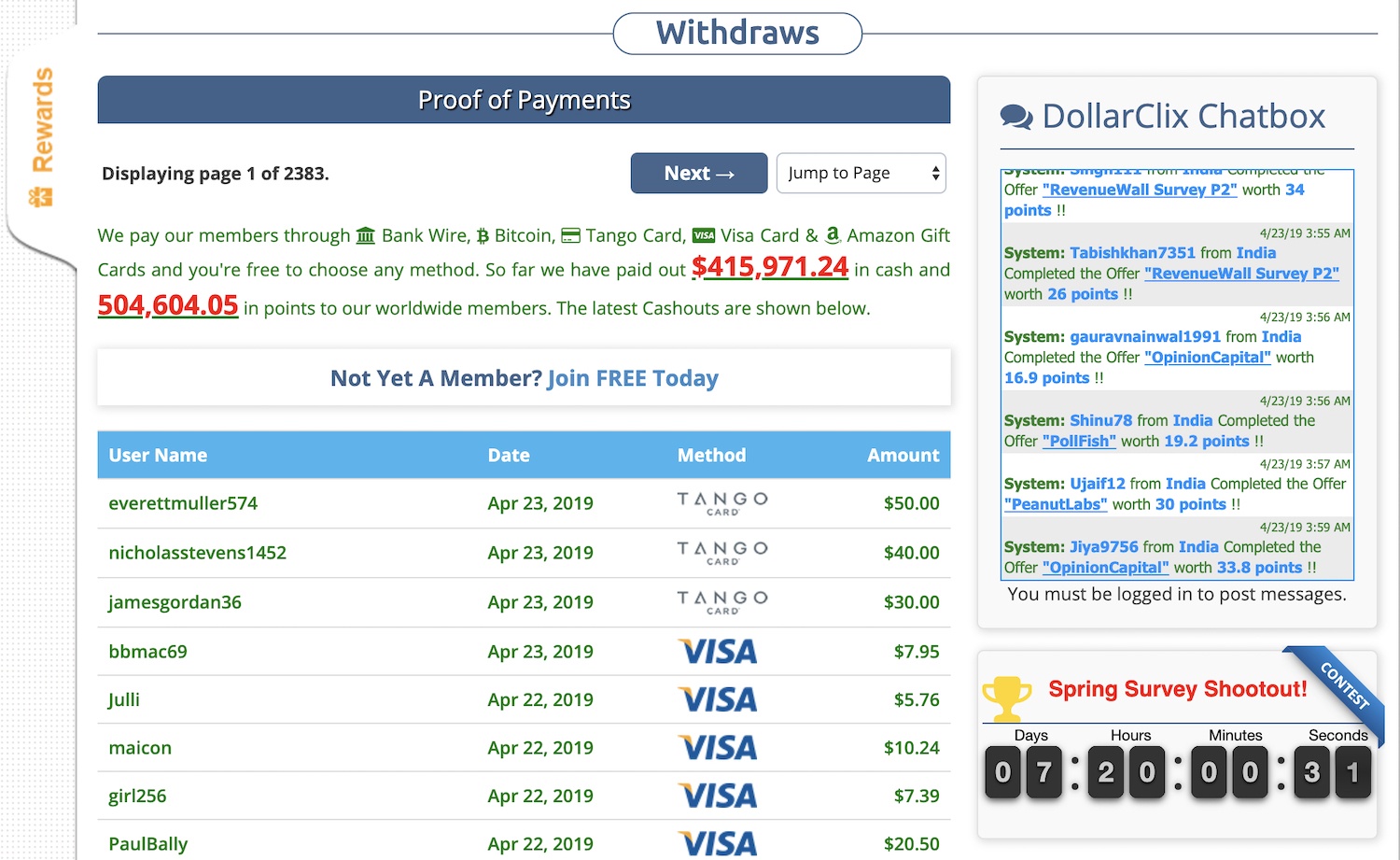 DollarClix payment system