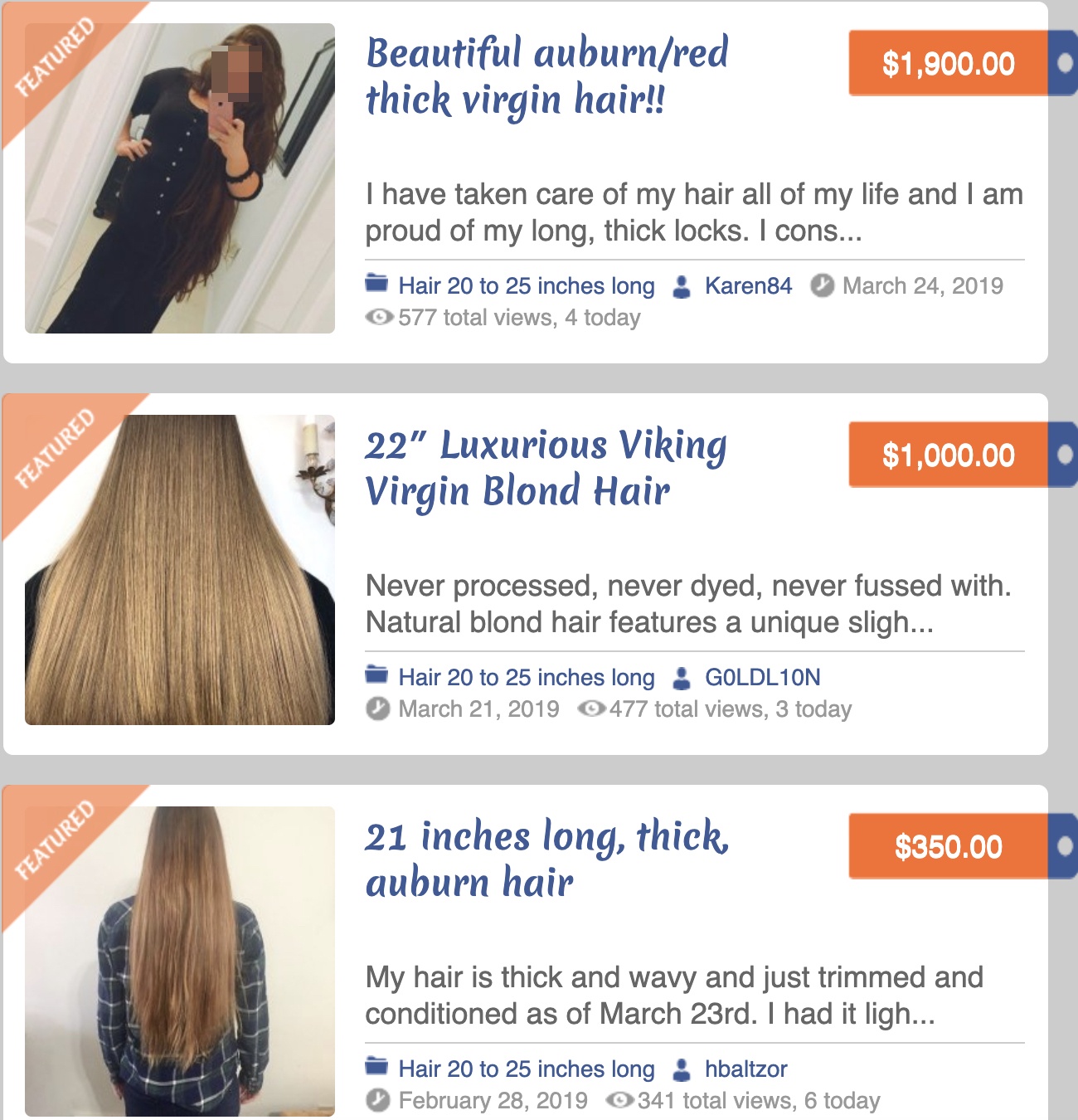 can you make money selling hair online