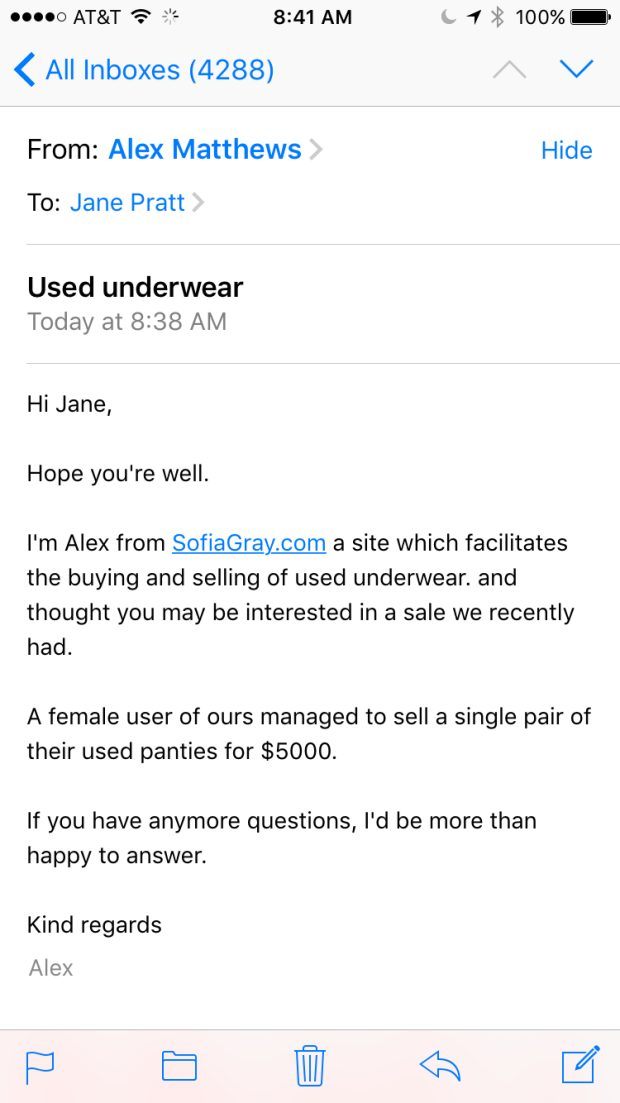 someone paid 5000 for used underwear on sofia gray