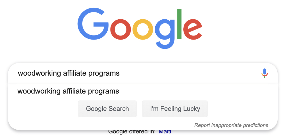 how to search google for affiliate programs