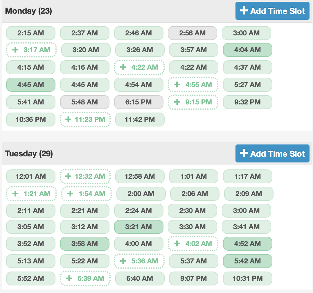 set up tailwind scheduler