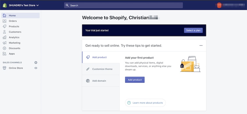 starting a brand new store with Shopify