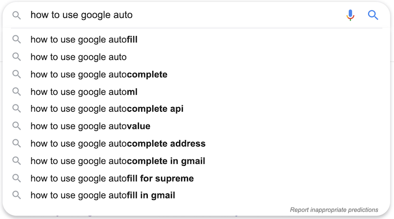 how to use google autosuggest