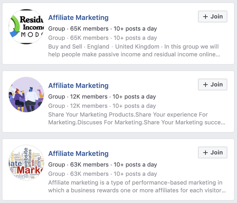 find an affiliate marketing mentor on facebook