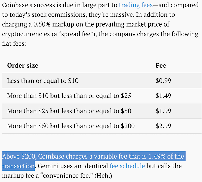 coinbase transaction fees out of control