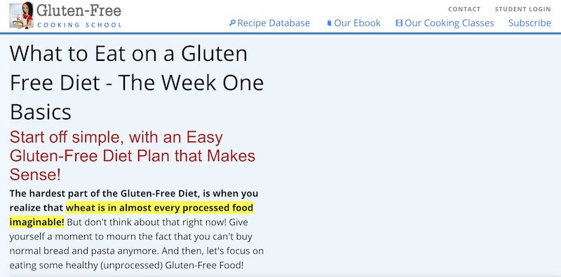 gluten free cooking affiliate program
