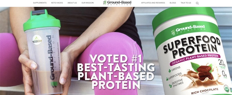 ground based vegan protein shake affiliate program
