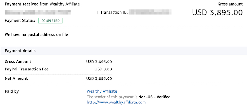 My Wealthy Affiliate Income Proof