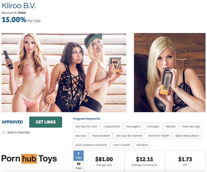 pornhub toys affiliate program