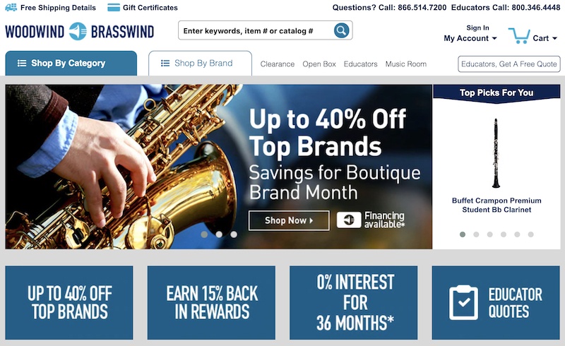 Woodwind & Brasswind affiliate program