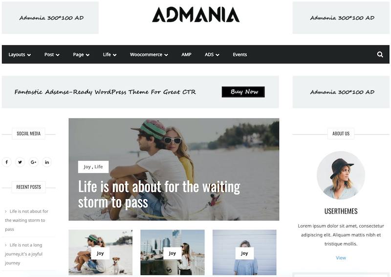 Admania wordpress theme