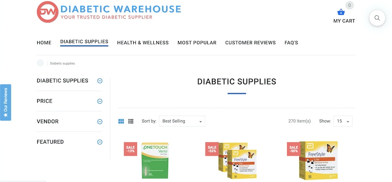 diabetic warehuse affiliate program