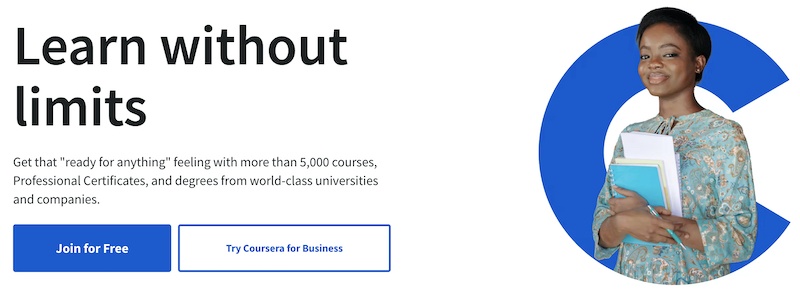 Coursera homepage
