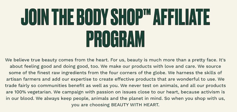 the body shop affiliate program